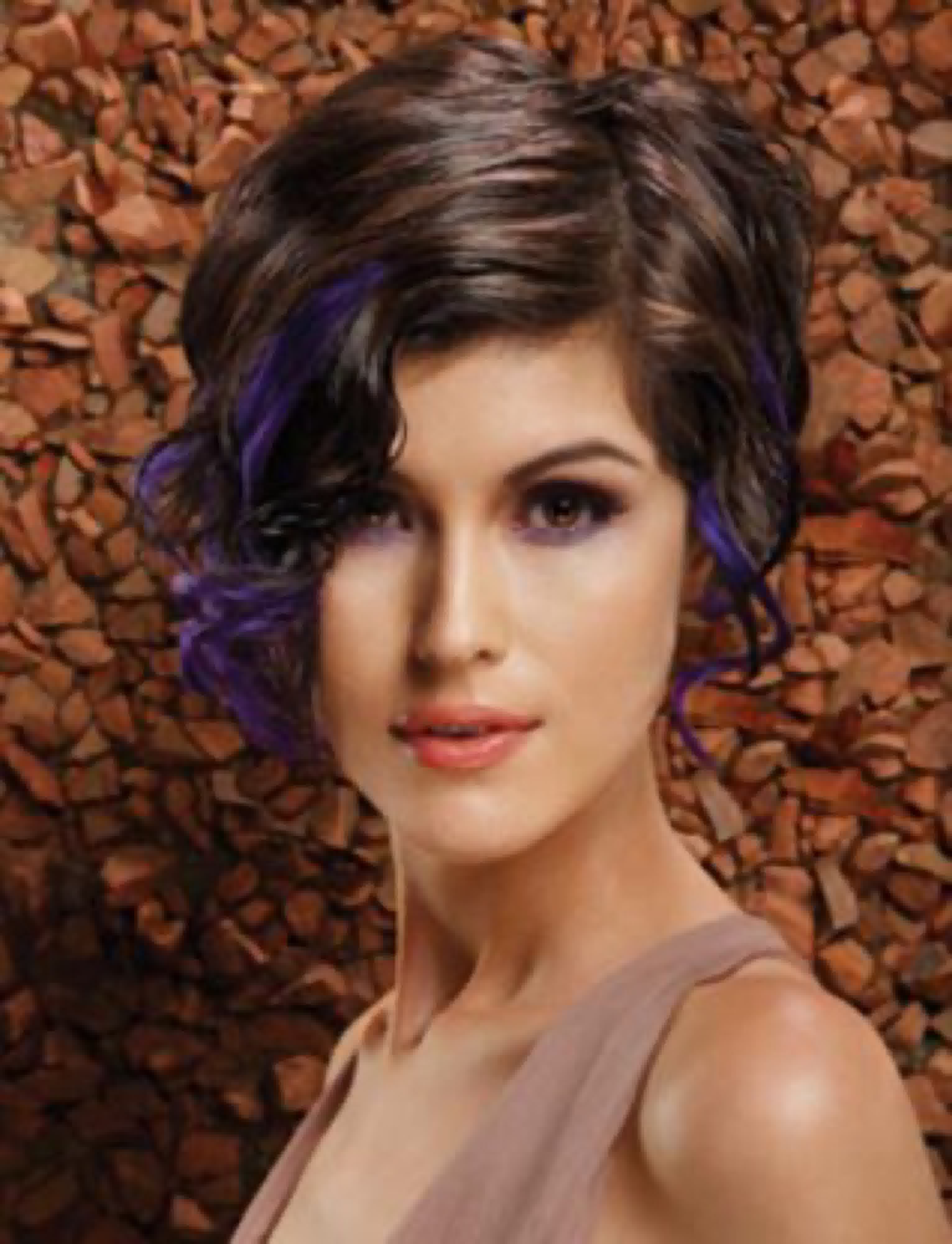 Dimensional Violet: Hand-painted balayage + violet glaze