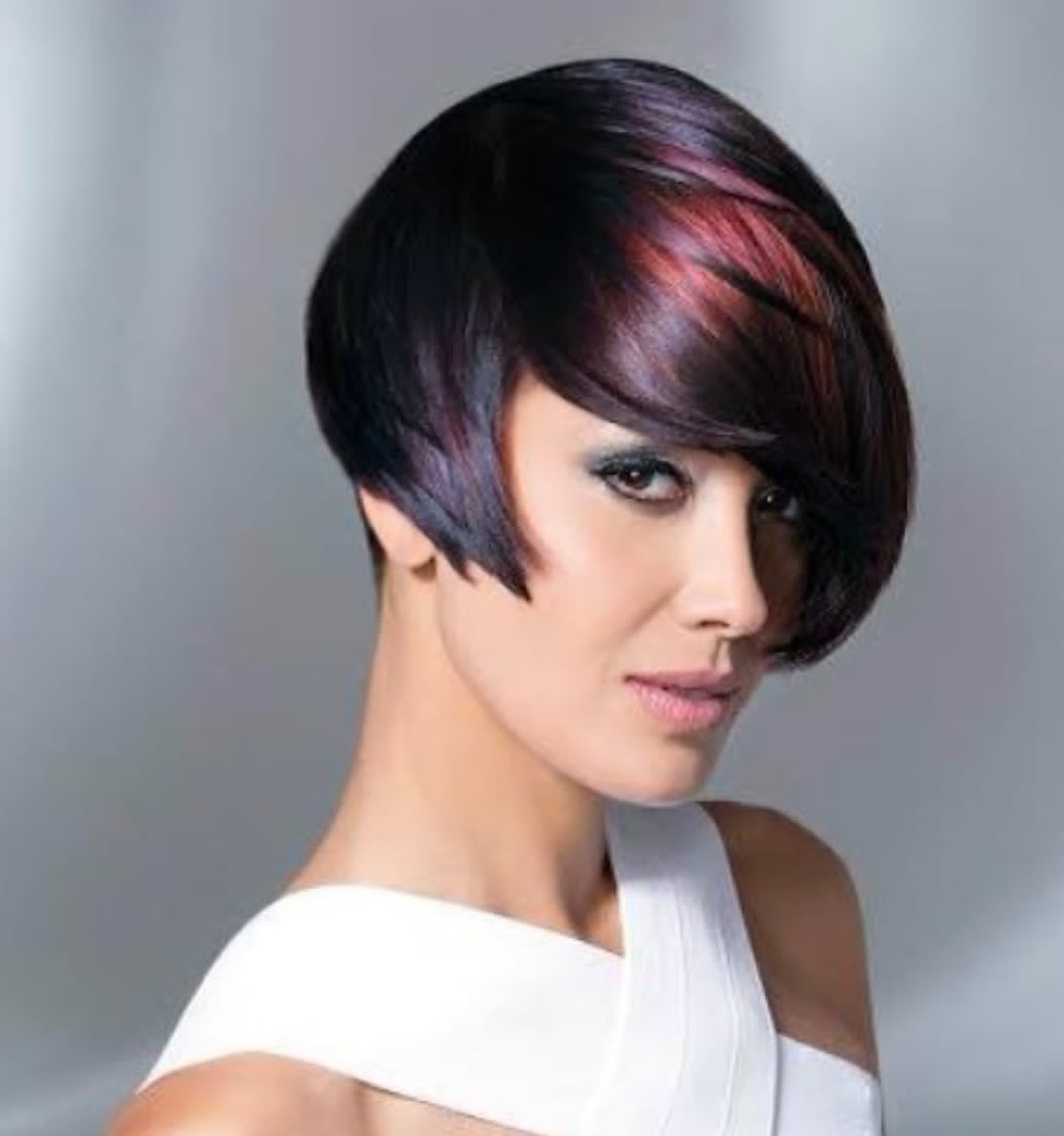 Dimensional Violet: Hand-painted balayage + violet glaze